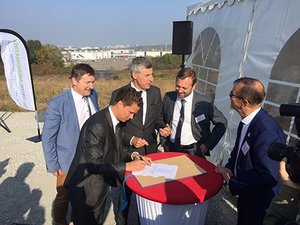 18 octobre 2018 : pose de la première pierre du futur datacentre mosellan