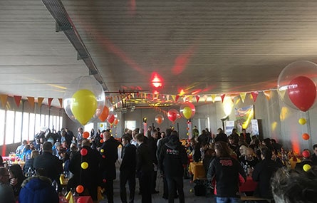 Inauguration du gros oeuvre du chantier Norma France à Sarrebourg