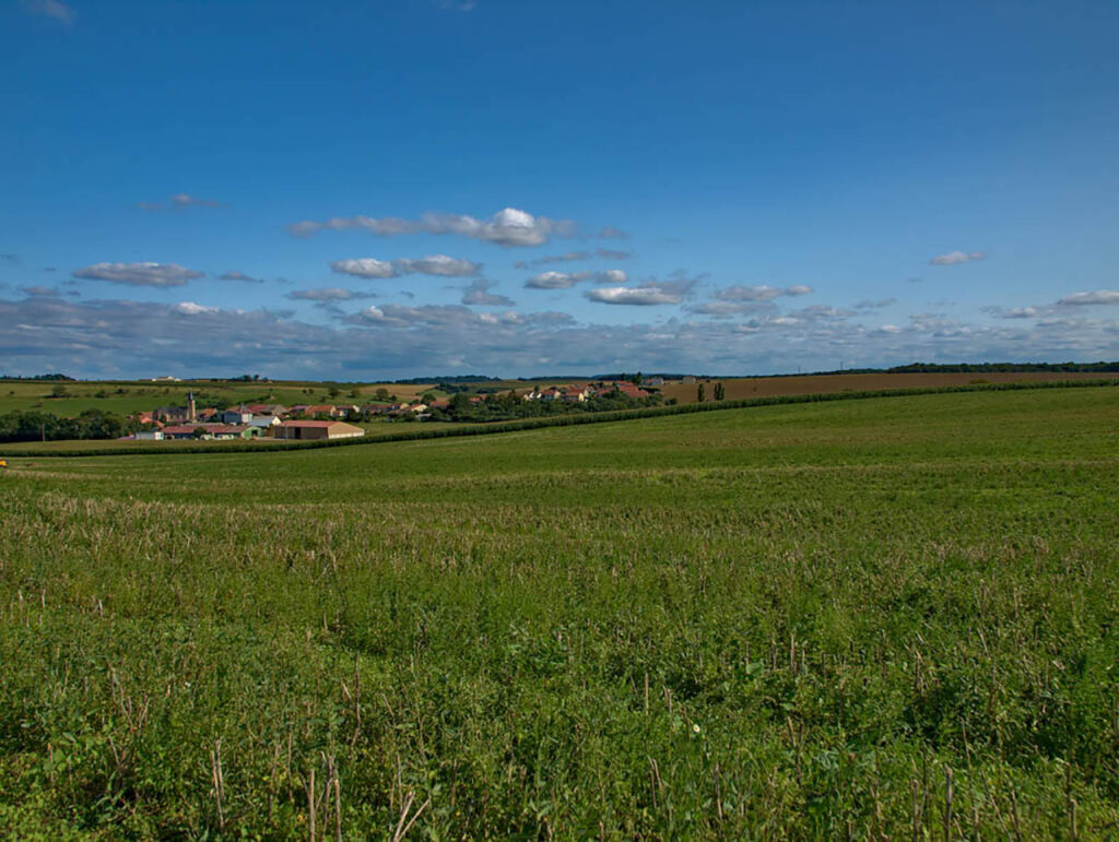 Paysage depuis la cote 288, nord-ouest de Beux